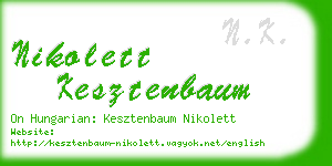 nikolett kesztenbaum business card